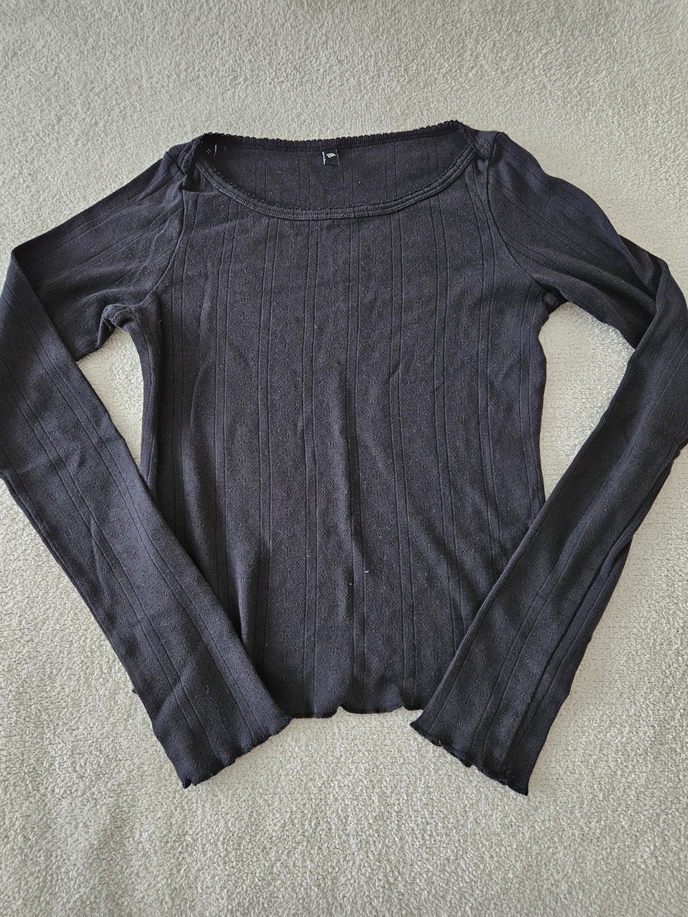 Cou Cou Intimates Black Bateau Top Size Small